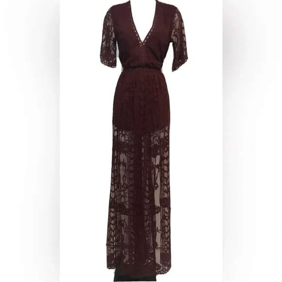 mistress rocks burgundy dress Pramita Plunge Mini Dress in Jersey Burgundy , Halter Neck